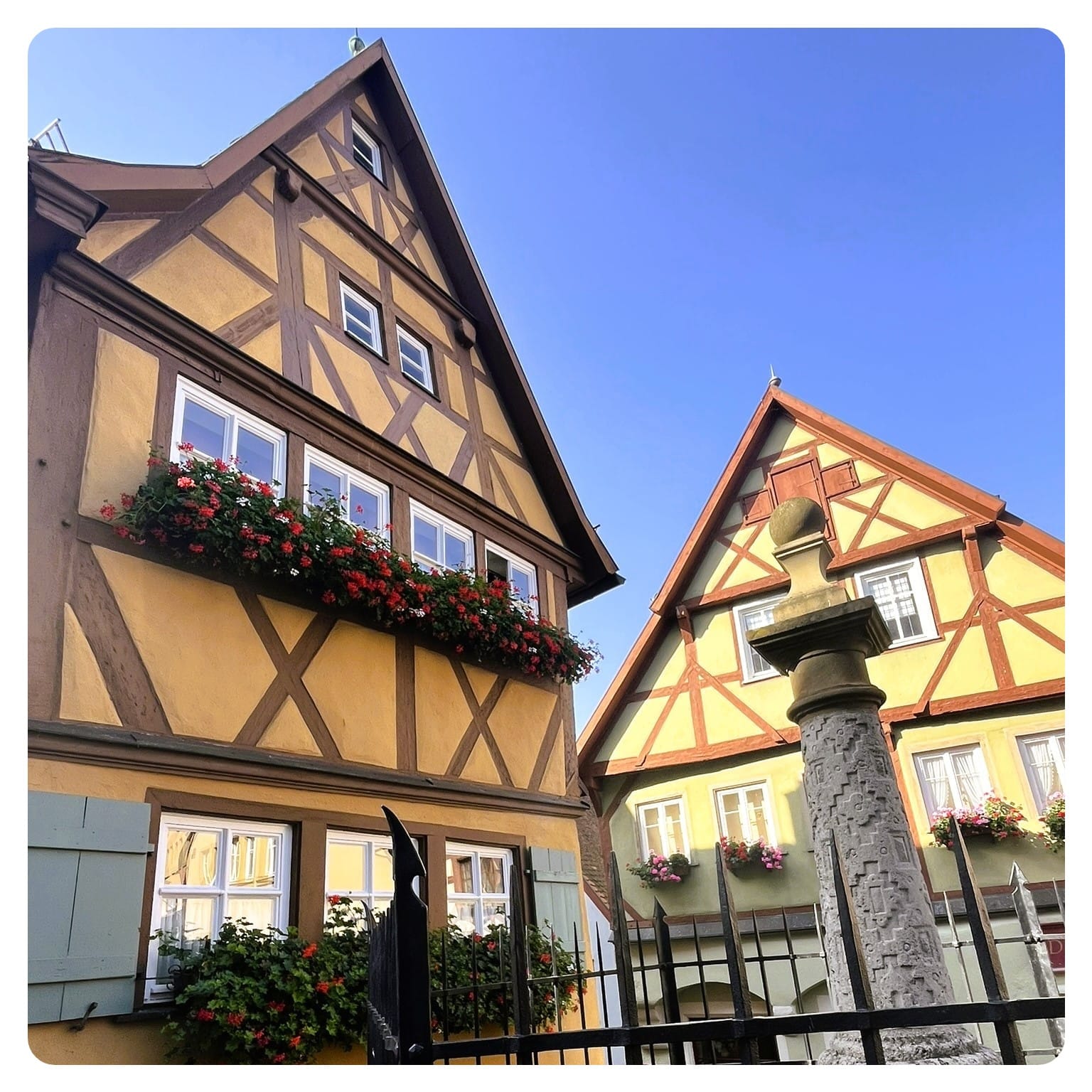 van life vanlavita colourful half-timbered houses